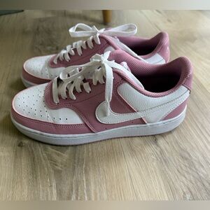 Nike Women's Rose and White Sneakers
